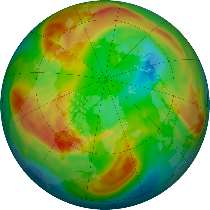 Arctic ozone map for 24 February 2011